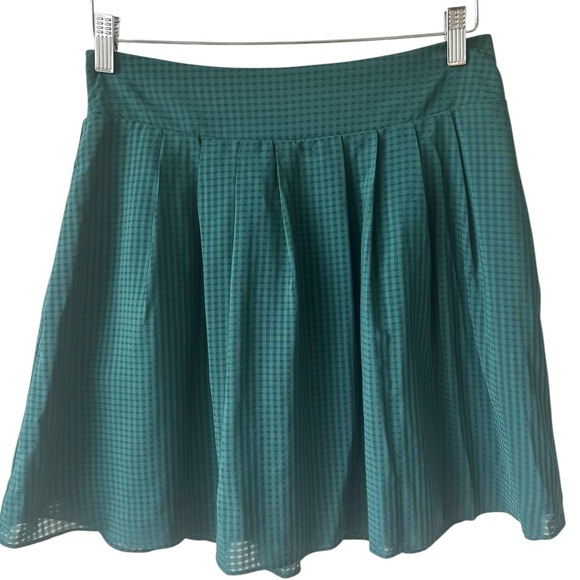 A New Day Fit & Flare Green Small Check Skirt - Picture 6 of 13
